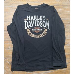 Harley Davidson Greensboro High Point NC Long Sleeve Graphic Tee XL Black